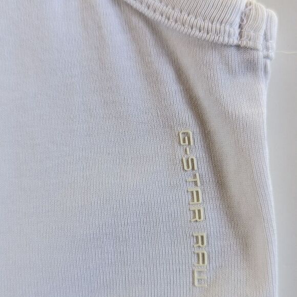 G-star Raw Women's Sleeveless Cotton Logo Tank Tops Sz S in Navy and White - Picture 10 of 16